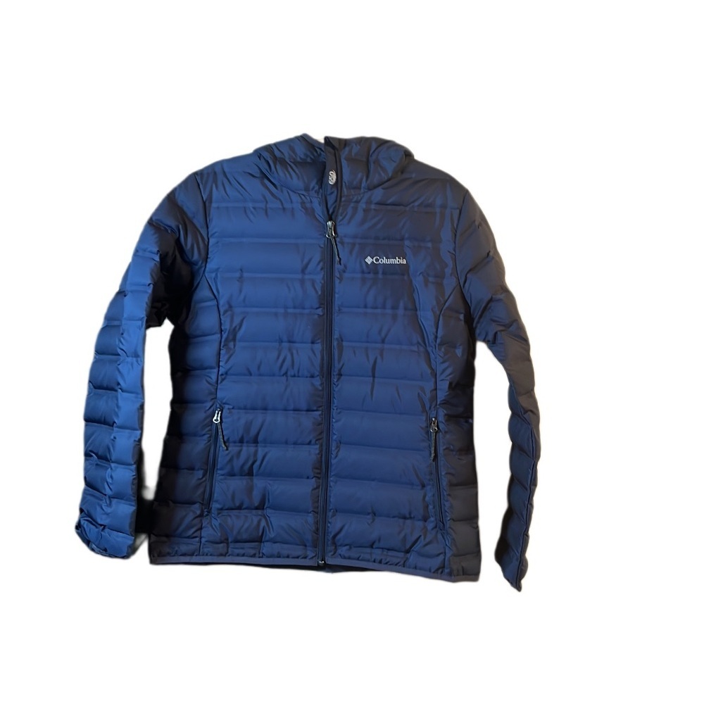 Women’s Columbia Navy Duck Feather Puffer Jacket Size Large